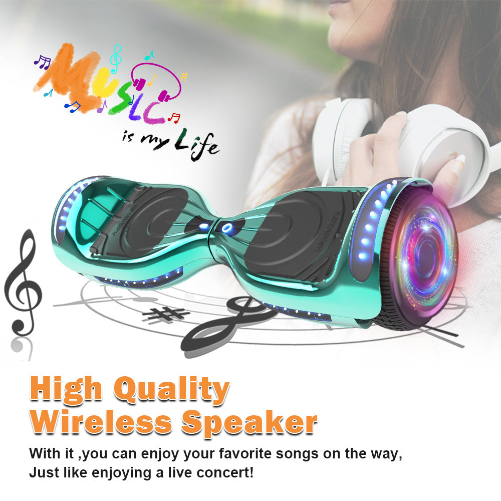 Hoverboard All New Version-K6-chrome  Turquoise